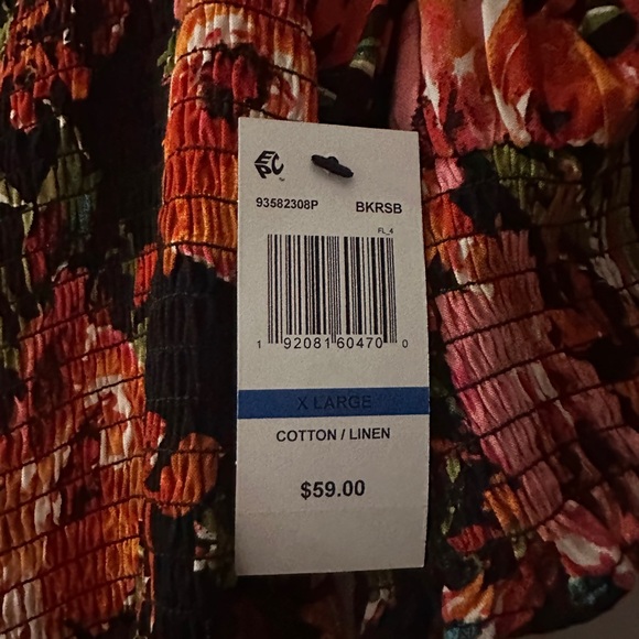 Brand new black floral mini dress XL - Picture 5 of 7